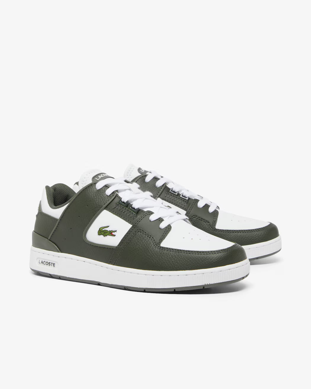 Men's Lacoste Court Cage Leather - Khaki/White