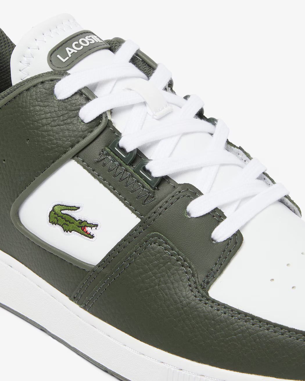 Men's Lacoste Court Cage Leather - Khaki/White