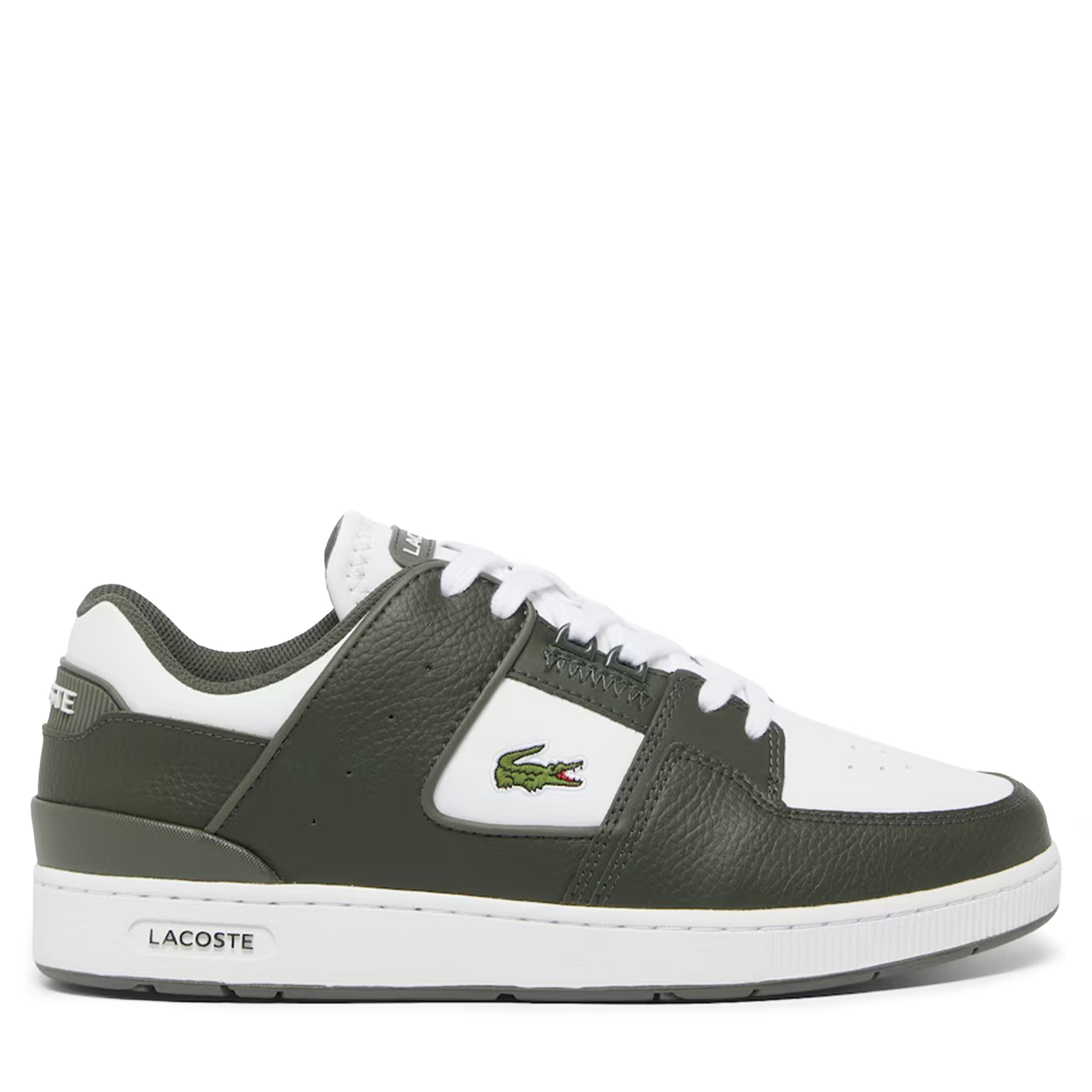 Men's Lacoste Court Cage Leather - Khaki/White Khaki White