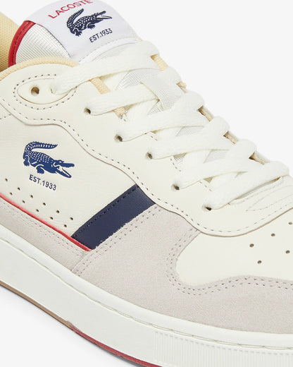 Men's Lacoste T-Clip Set Leather - White/Gum