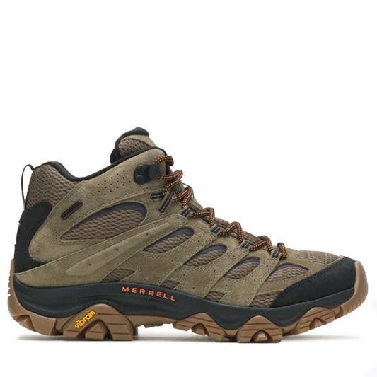 Men's Merrell Moab 3 Mid Waterproof Hiking Boots - Olive / Gum Olive Gum
