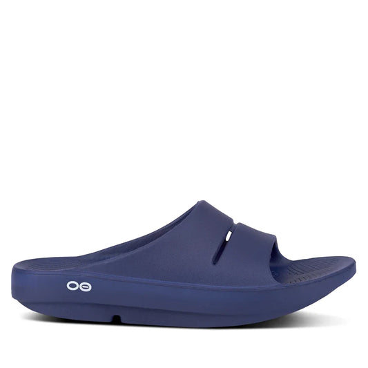 Men's OOFOS OOahh Slides - Navy Navy 8