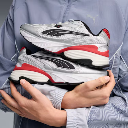 Men's Puma Fade - Puma Silver/Puma White/For All Time Red