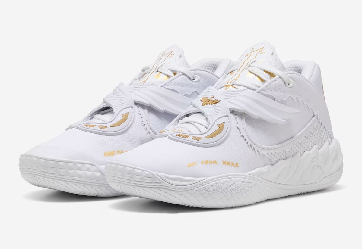 Men's Puma MB.05 Mist Basketball - White/Gold