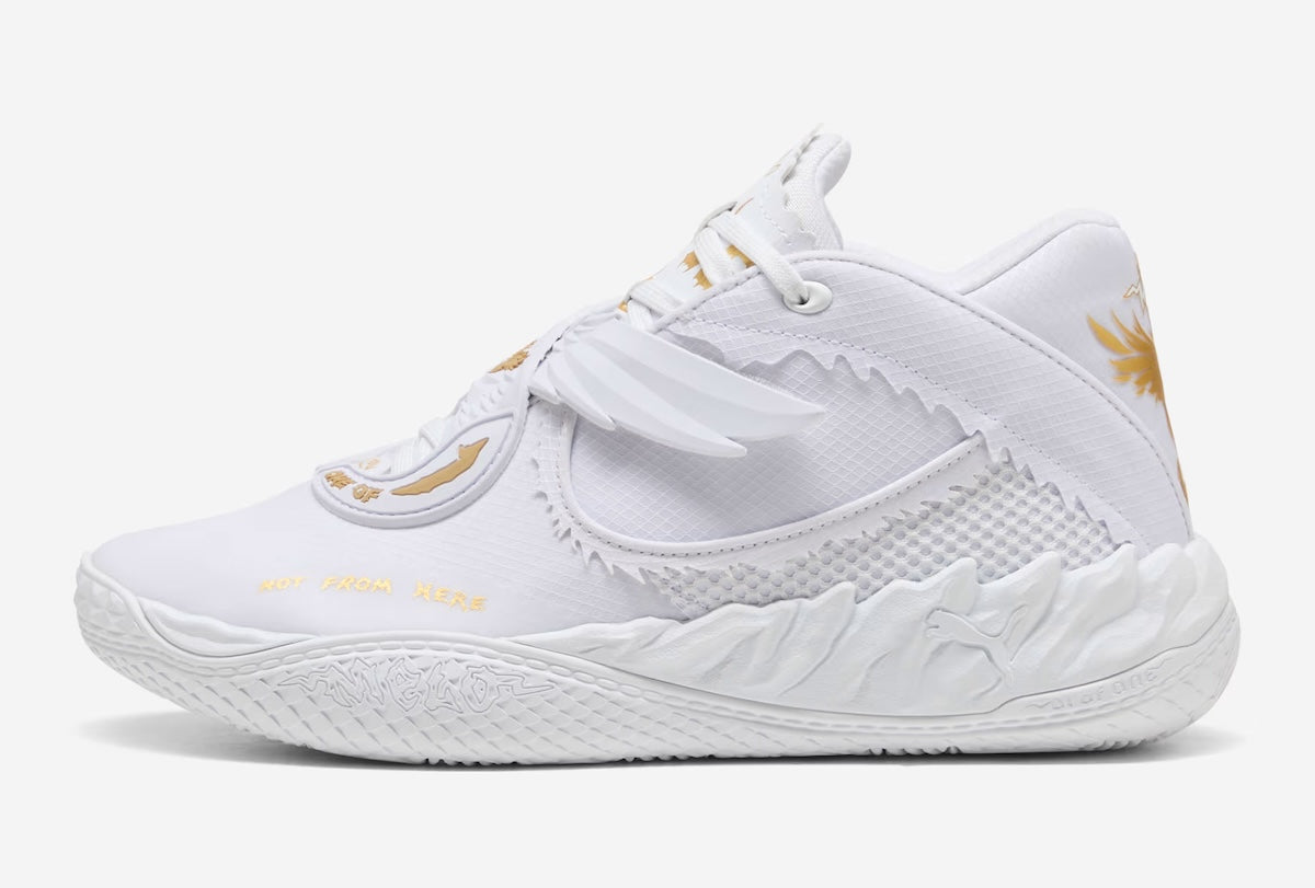 Men's Puma MB.05 Mist Basketball - White/Gold