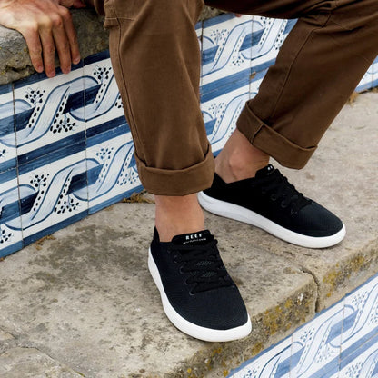Men's Reef SWELLsole Neptune Breathable Sneakers - Black