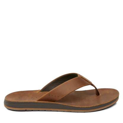 Men's Ojai Classic Leather And Suede Sandals - Dark Brown