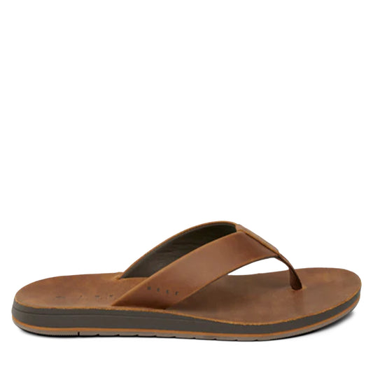Men's REEF Ojai Classic Leather And Suede Sandals - Dark Brown Dark Brown