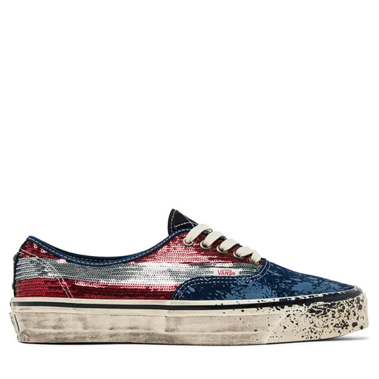 Men's Vans Premium Authentic Shoes - Red Navy La Habana Red Navy