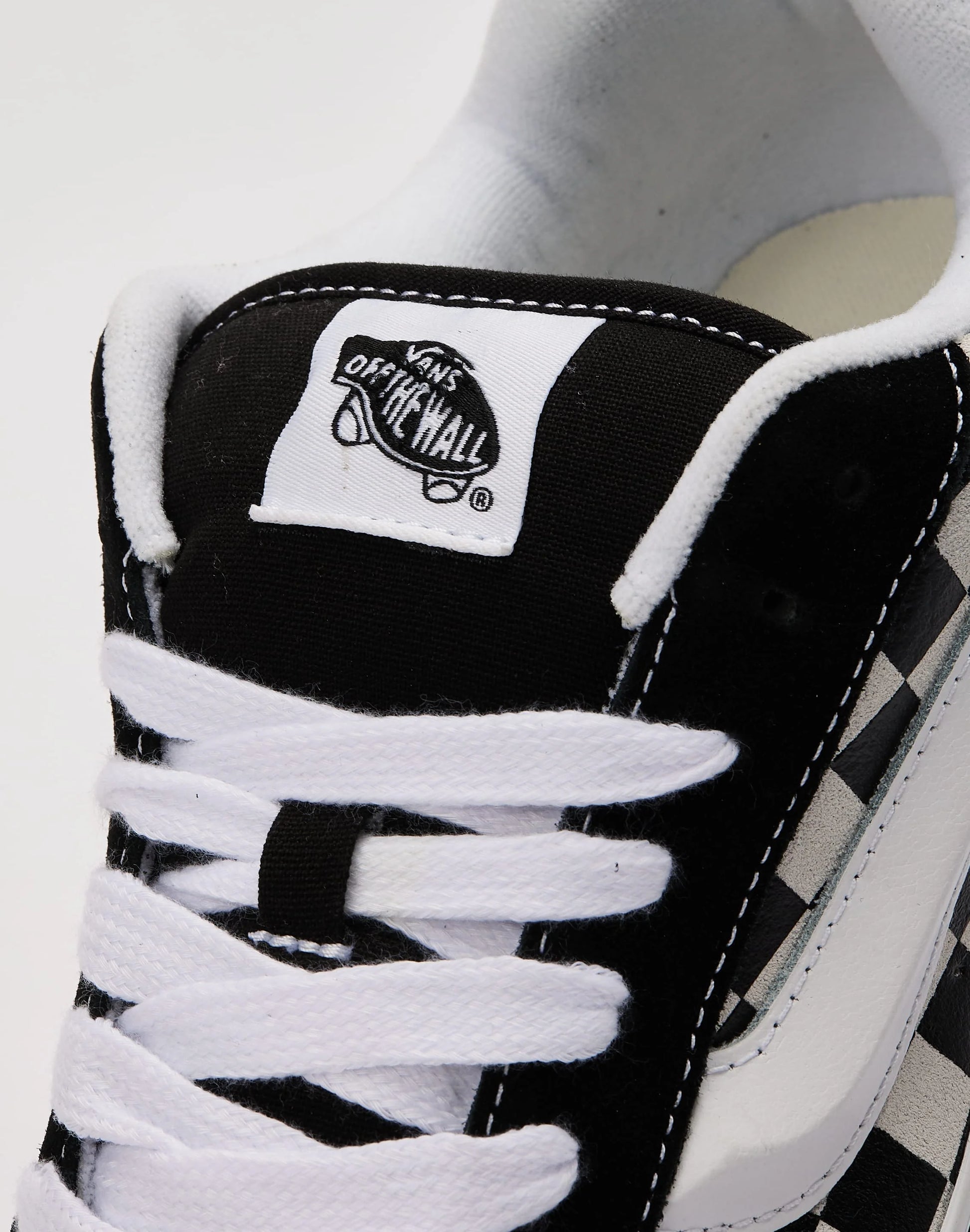 Men's Vans Knu Skool Checkerboard - Black / White