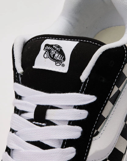 Men's Vans Knu Skool Checkerboard - Black / White
