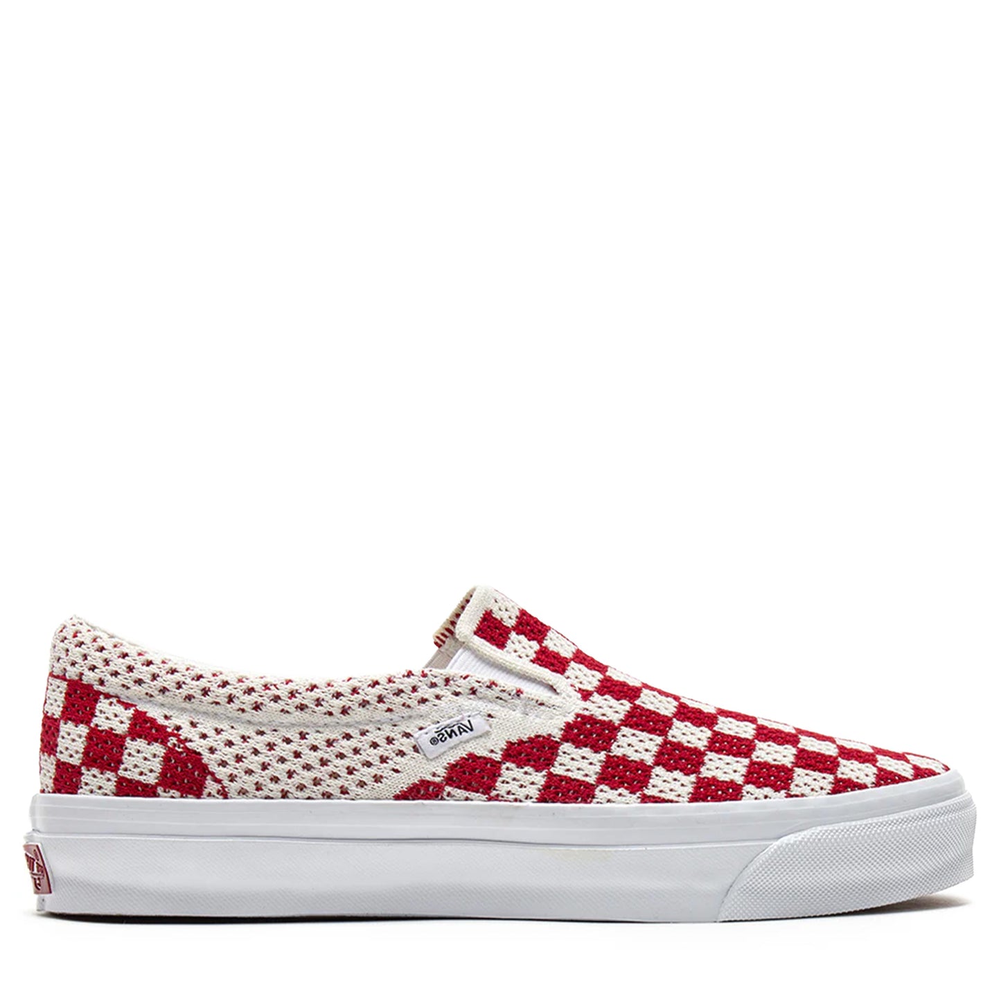 Men's Vans LX Classic Slip - on 98 Checkboard Red White