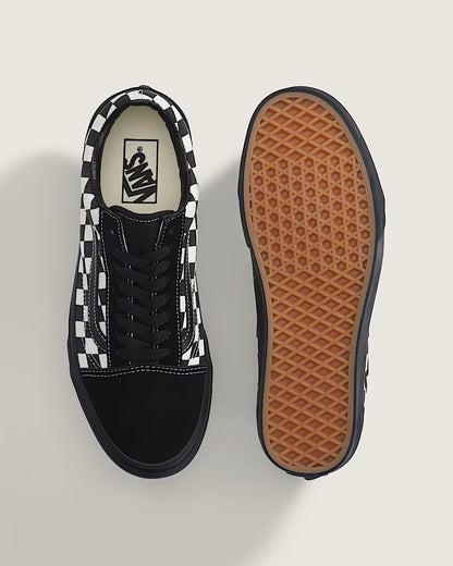 Men's Vans Old Skool Checkerboard - Black / White