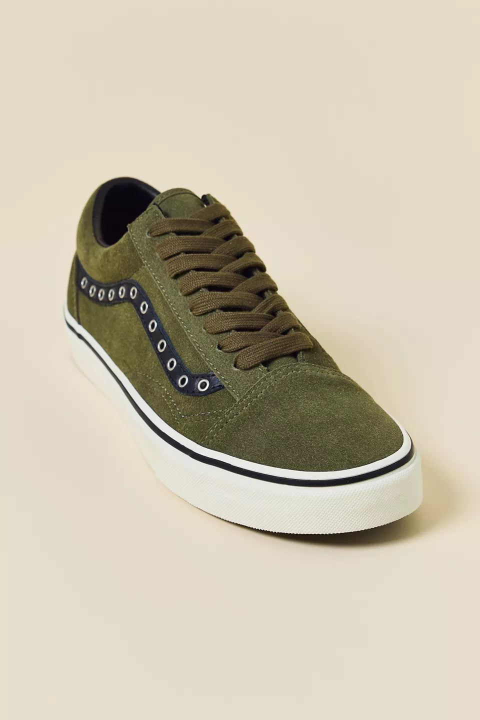 Men's Vans Old Skool Rivet - Combat Olive / Black