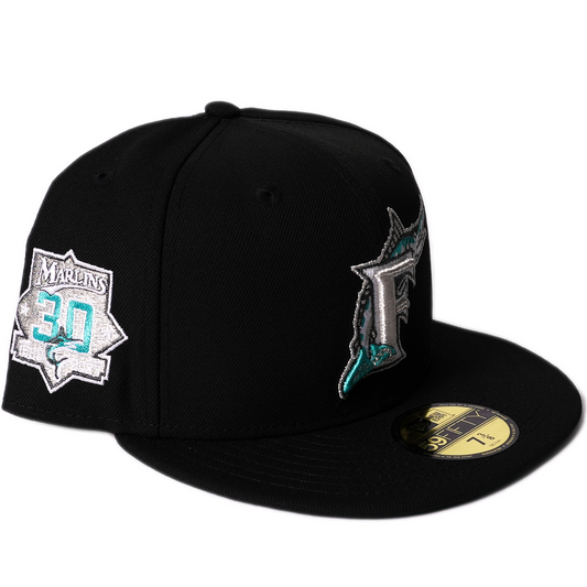 New Era Miami Marlins 59Fifty Fitted Hat - Black