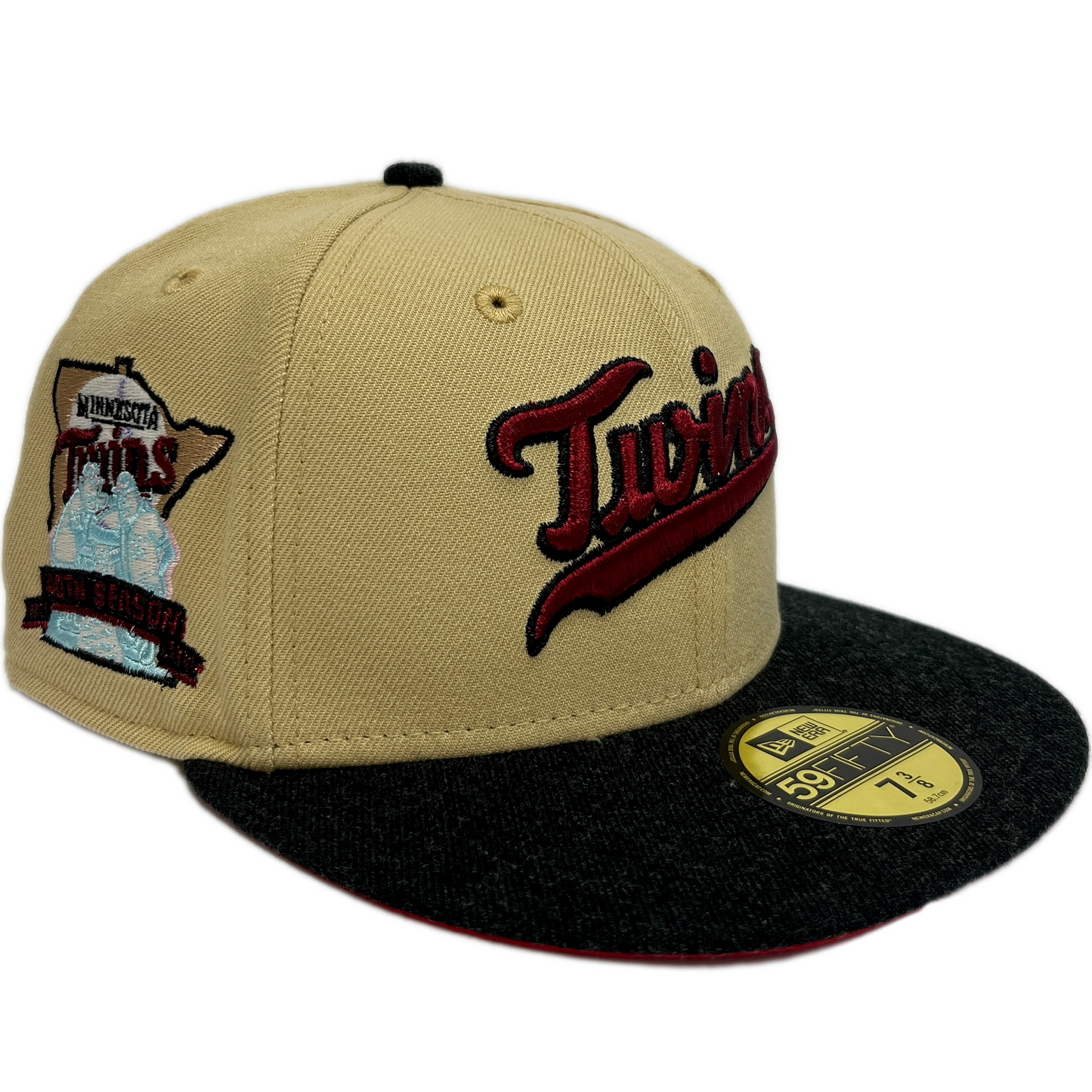 New Era Minnesota Twins 59FIFTY Fitted Hat - Beige/ Black