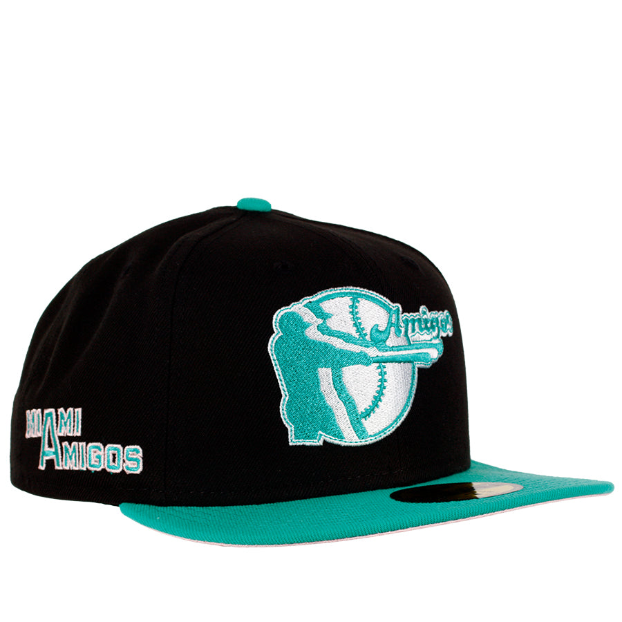 New Era Miami Amigos - 59FIFTY Custom Fitted Hat - Black / Teal