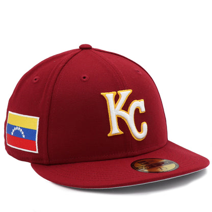 New Era 59Fifty Kansas City Royals "Venezuela Flag" Patch Hat - Cardinal