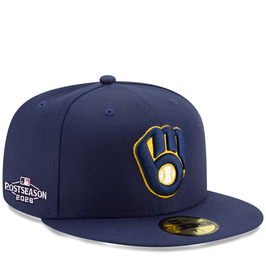 New Era 5950 Milwaukee Brewers PostSeason 2026 - Navy
