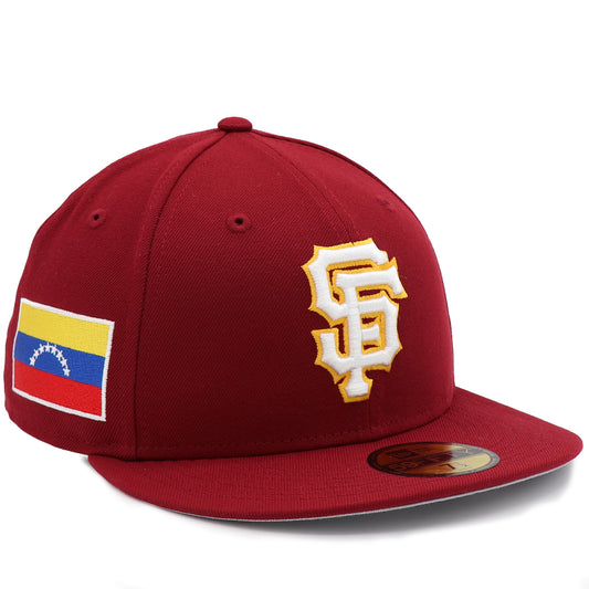New Era 59Fifty San Francisco Giants "Venezuela Flag" Patch Hat - Cardinal