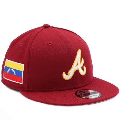 New Era 59Fifty Atlanta Braves "Venezuela Flag" Patch Hat - Cardinal
