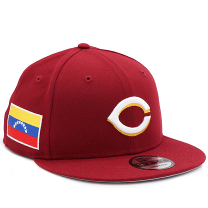 New Era 9Fifty Cincinnati Reds "Venezuela Flag" Patch Hat - Cardinal