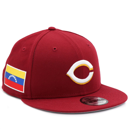 New Era 9Fifty Cincinnati Reds "Venezuela Flag" Patch Hat - Cardinal