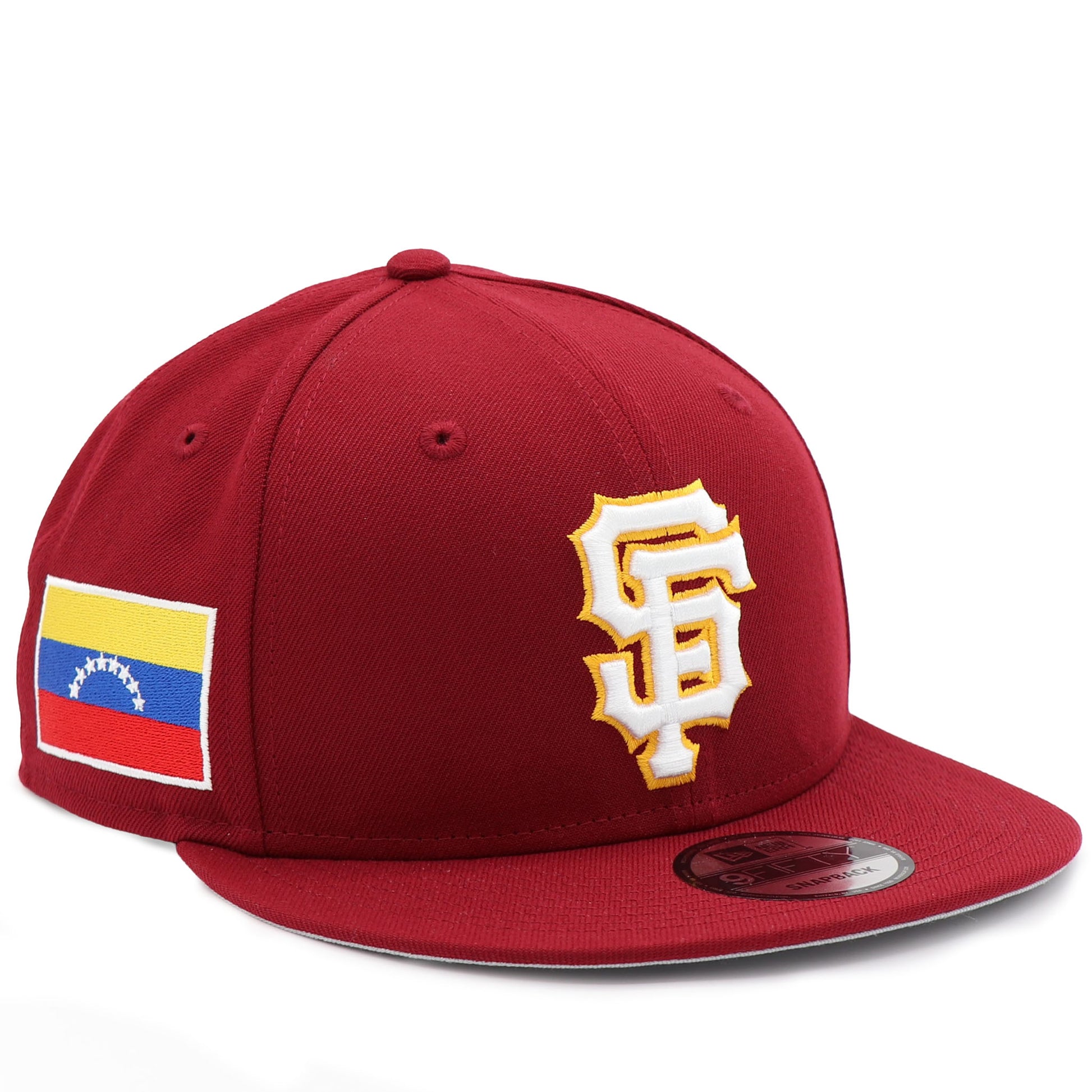 New Era 9Fifty San Francisco Giants "Venezuela Flag" Patch Hat - Cardinal Cardinal OSFM