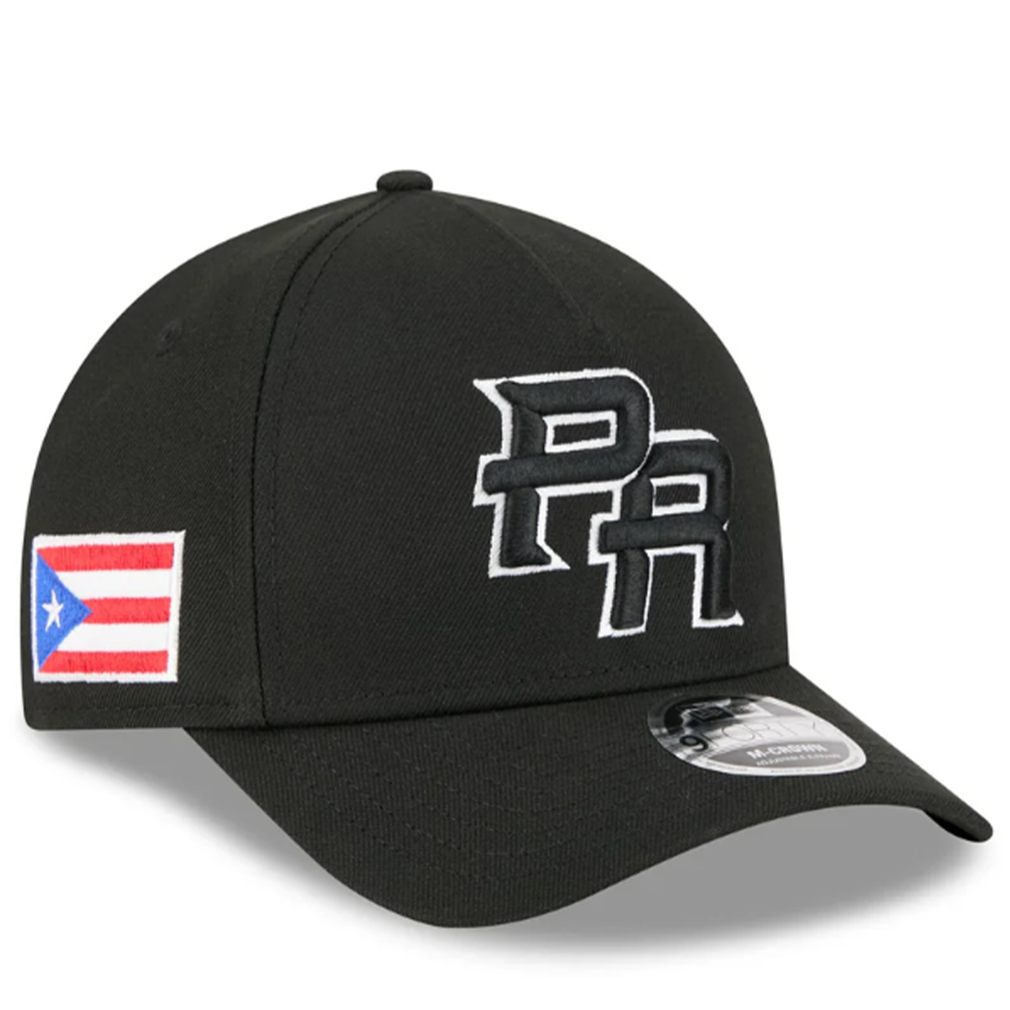 New Era Puerto Rico World Baseball Classic 9FORTY Black White OSFM