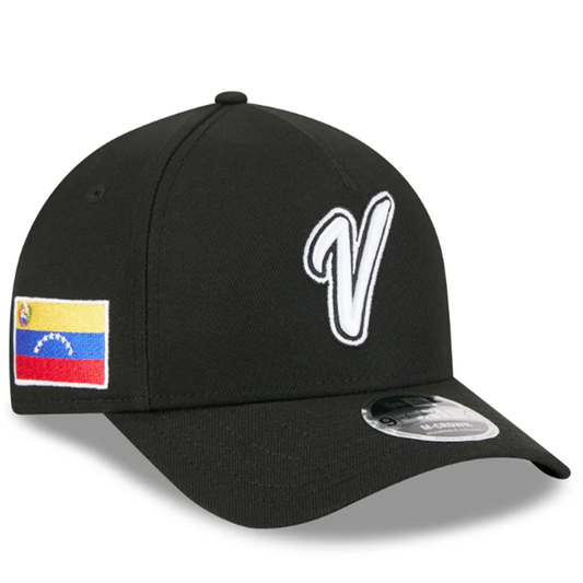 New Era Venezuela World Baseball Classic 9FORTY Black White OSFM