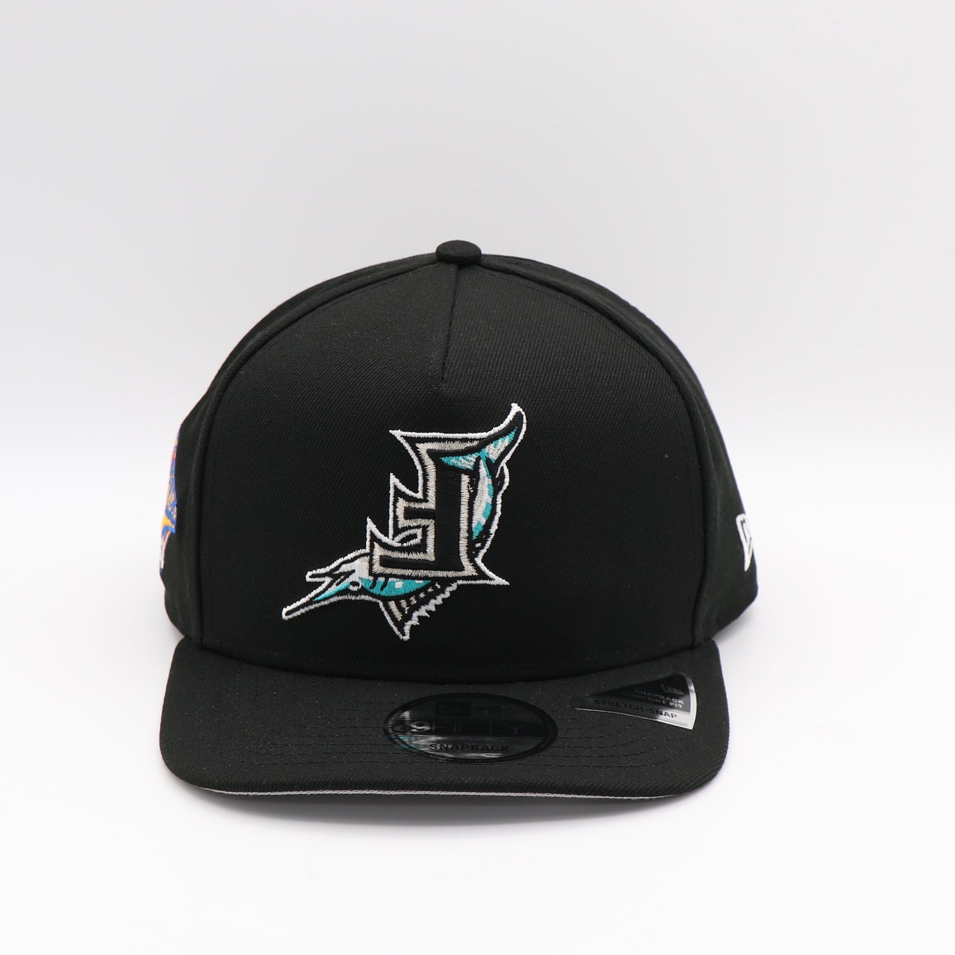 New Era 9Fifty AF Curve FlipMode 2.0 Florida Marlins Hat - Black