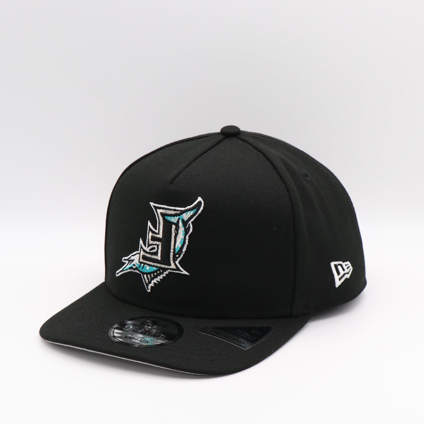 New Era 9Fifty AF Curve FlipMode 2.0 Florida Marlins Hat - Black