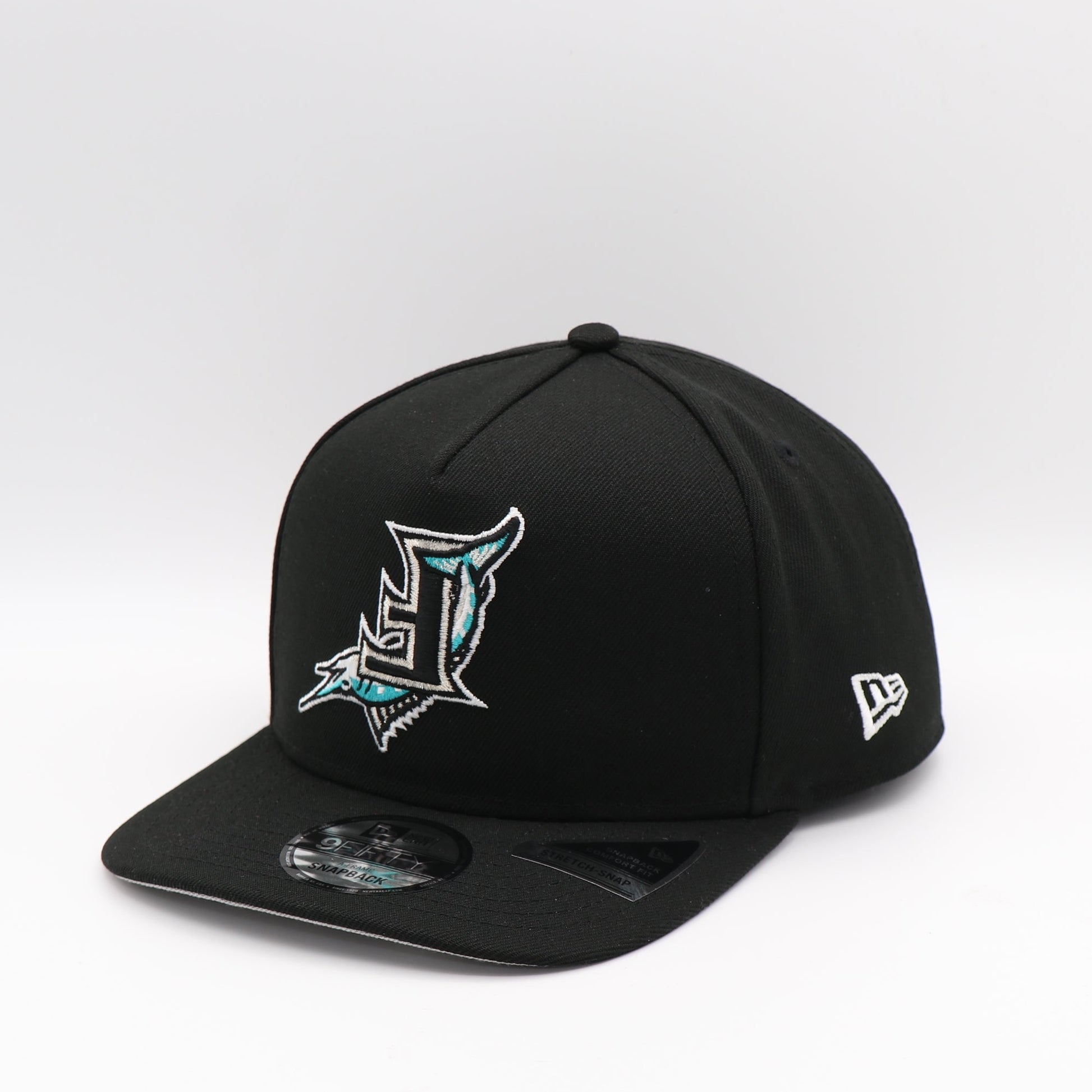 New Era 9Fifty AF Curve FlipMode 2.0 Florida Marlins Hat - Black