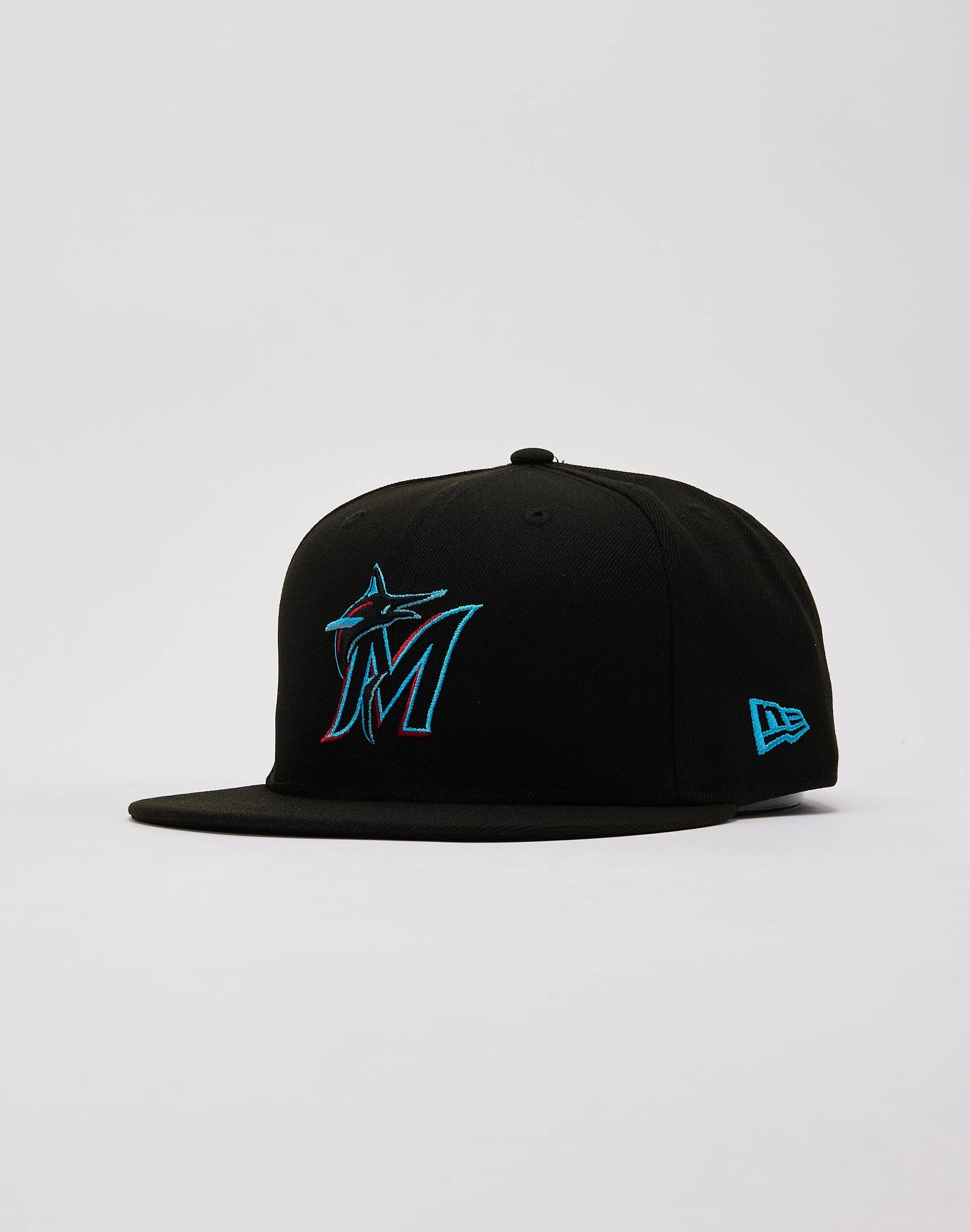 New Era Miami Marlins 59FIFTY Fitted Hat - Black/Blue