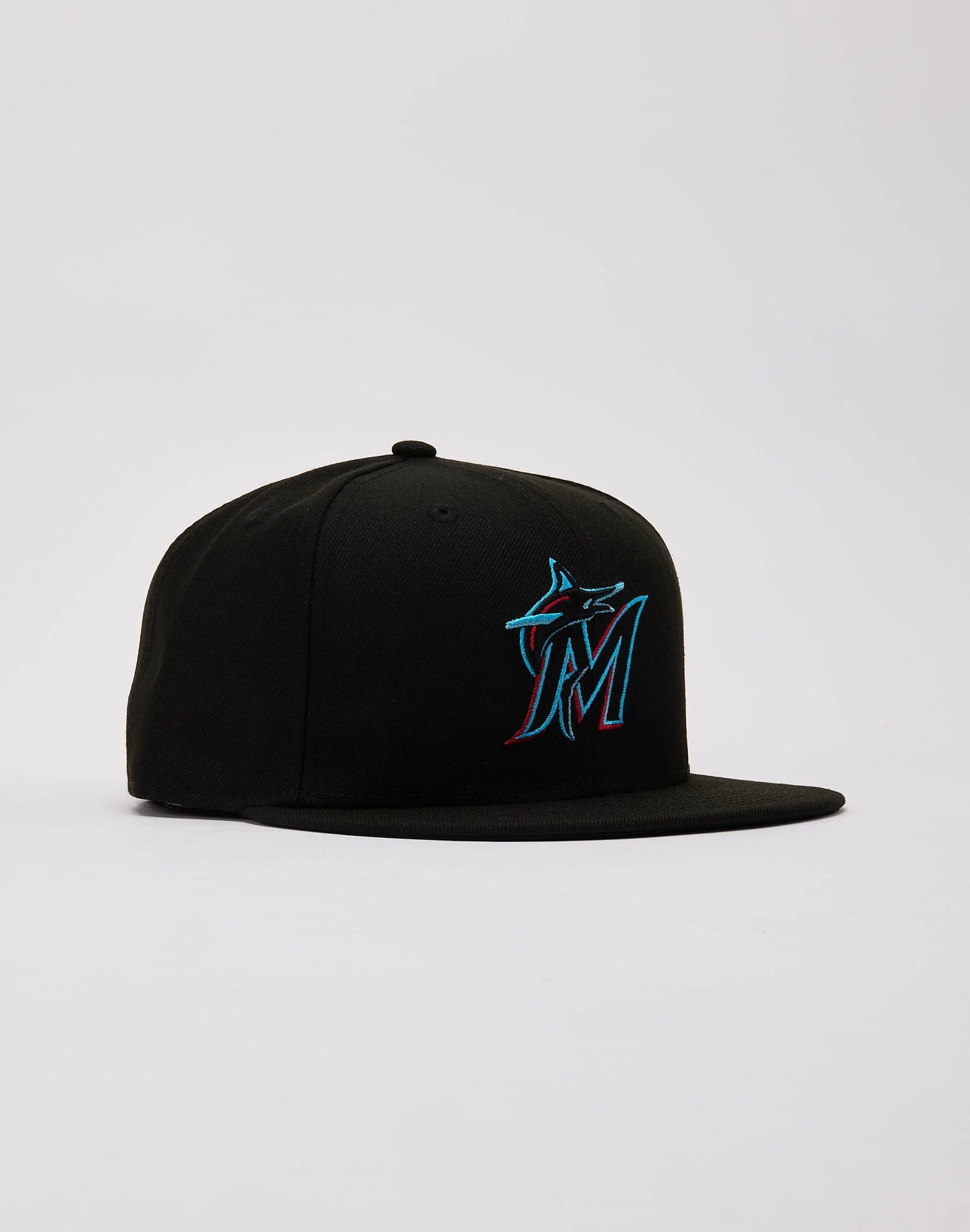 New Era Miami Marlins 59FIFTY Fitted Hat - Black/Blue