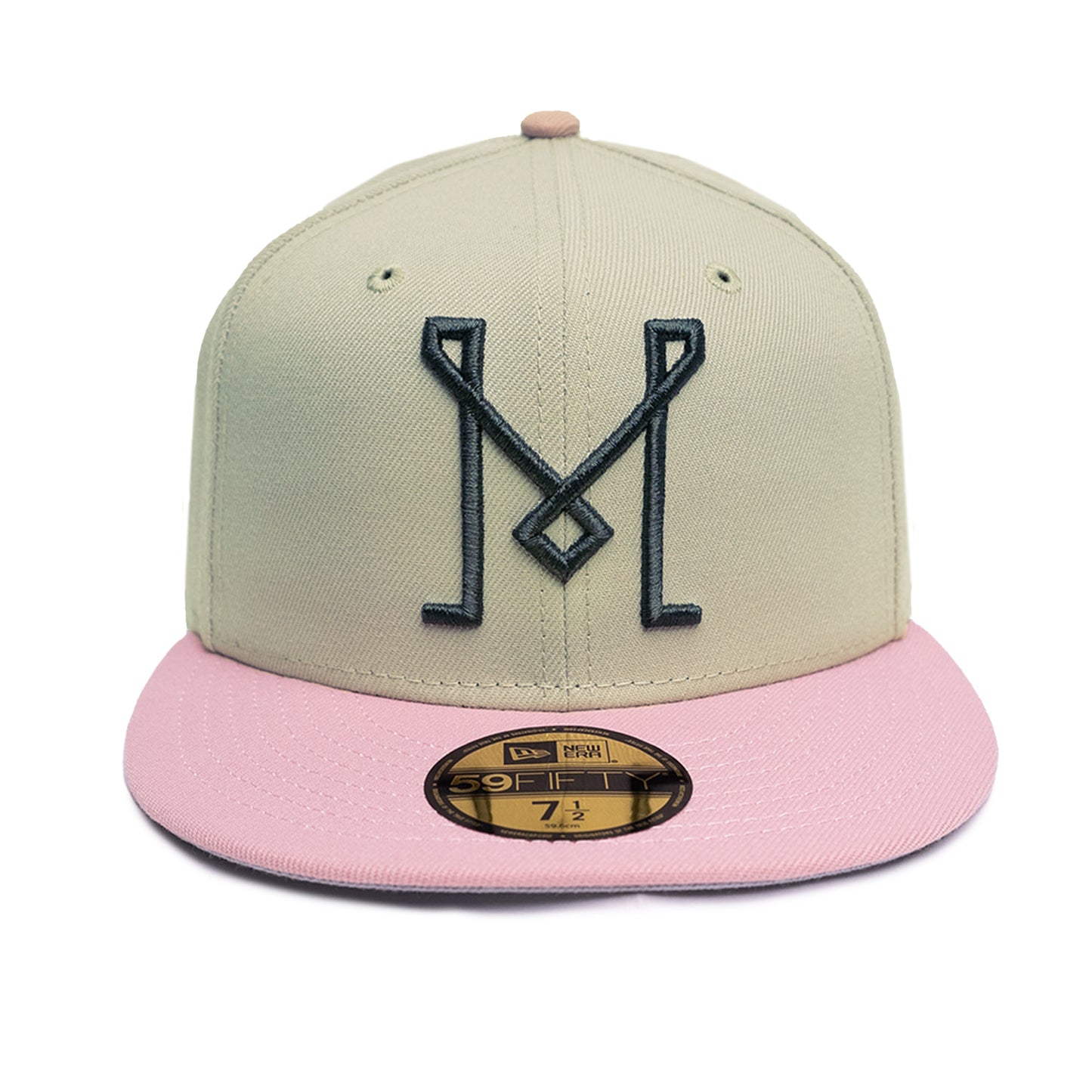 New Era Inter Miami 59Fifty Fitted Hat - Stone/ Pink