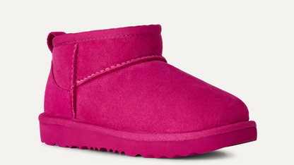 Grade School Ugg Classic Ultra Mini - Dark Peony
