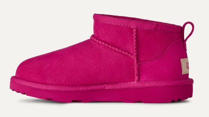 Grade School Ugg Classic Ultra Mini - Dark Peony