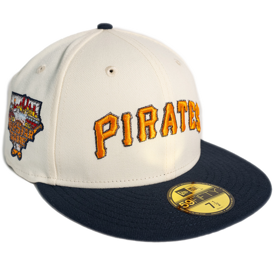 New Era Pittsburgh Pirates 59Fifty Fitted Hat - Chrome/ Navy