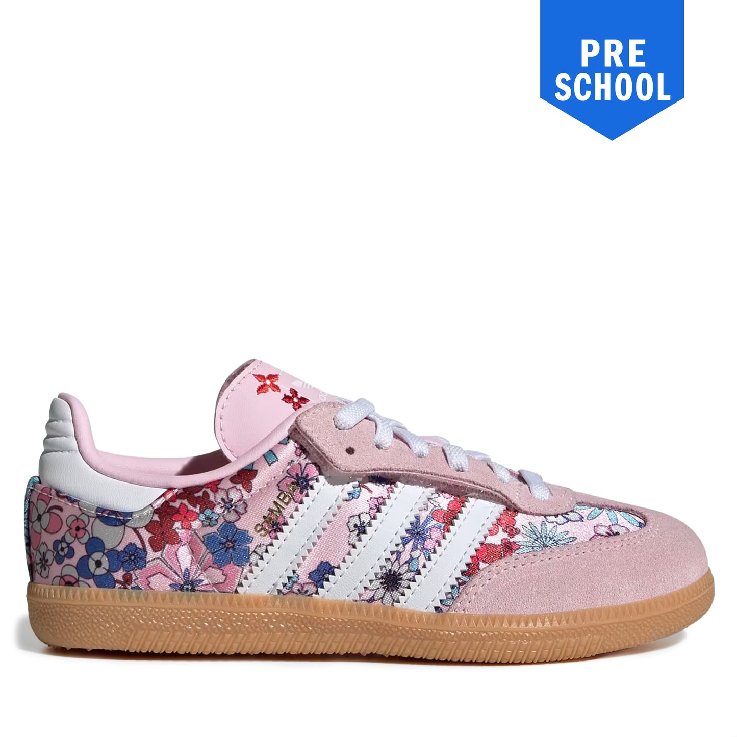 Pre School Adidas Samba OG Liberty London Elastic Lace - Clear Pink/Cloud White Clear Pink Cloud White Gum