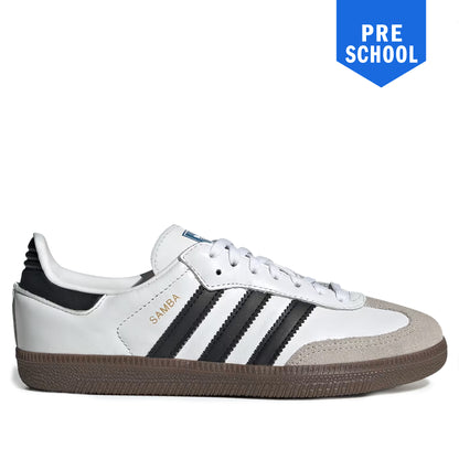 Pre School Adidas Samba OG - Cloud White/Core Black Cloud White Core Black Gum