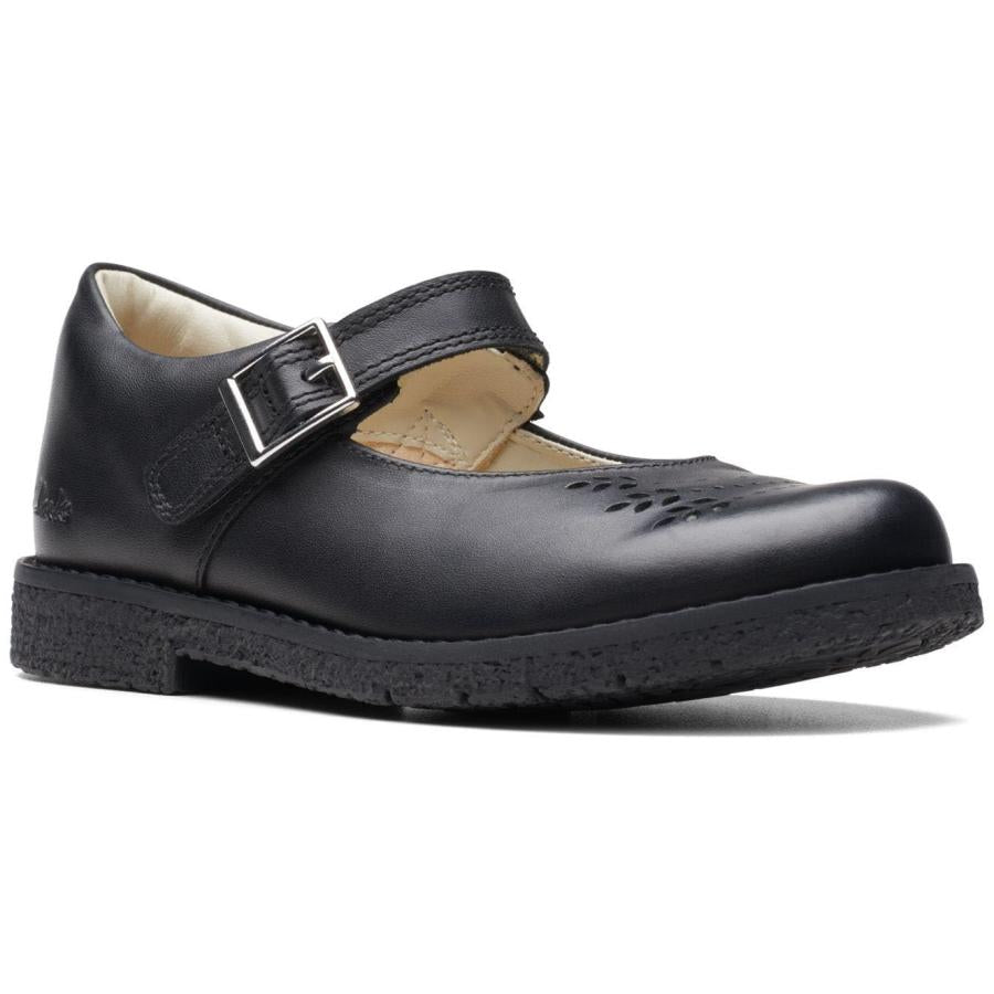 PreSchool Clarks Comet Play K - Black Leather