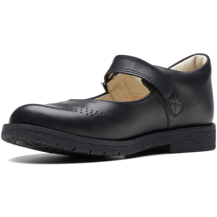 PreSchool Clarks Comet Play K - Black Leather