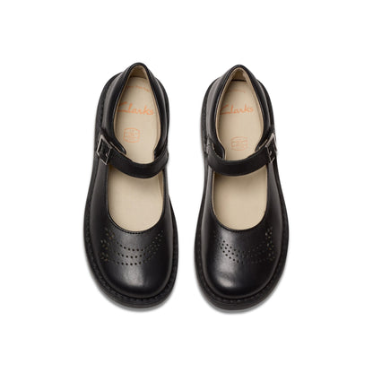 PreSchool Clarks Comet Play K - Black Leather