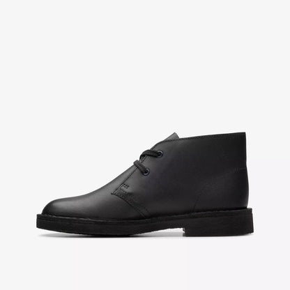 PreSchool Clarks Desert Boot - Black Leather
