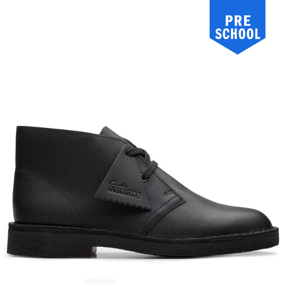 PreSchool Clarks Desert Boot - Black Leather