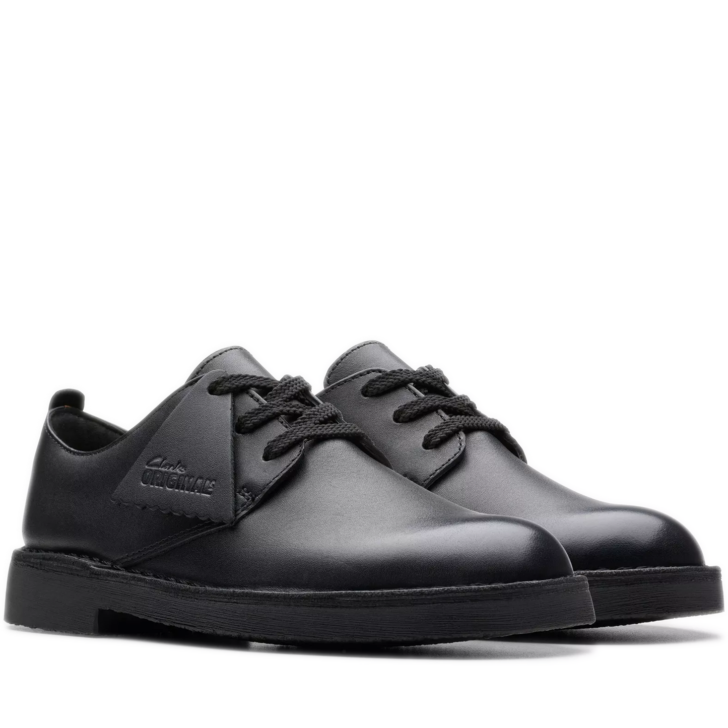 Pre School Clarks Desert London - Black Leather