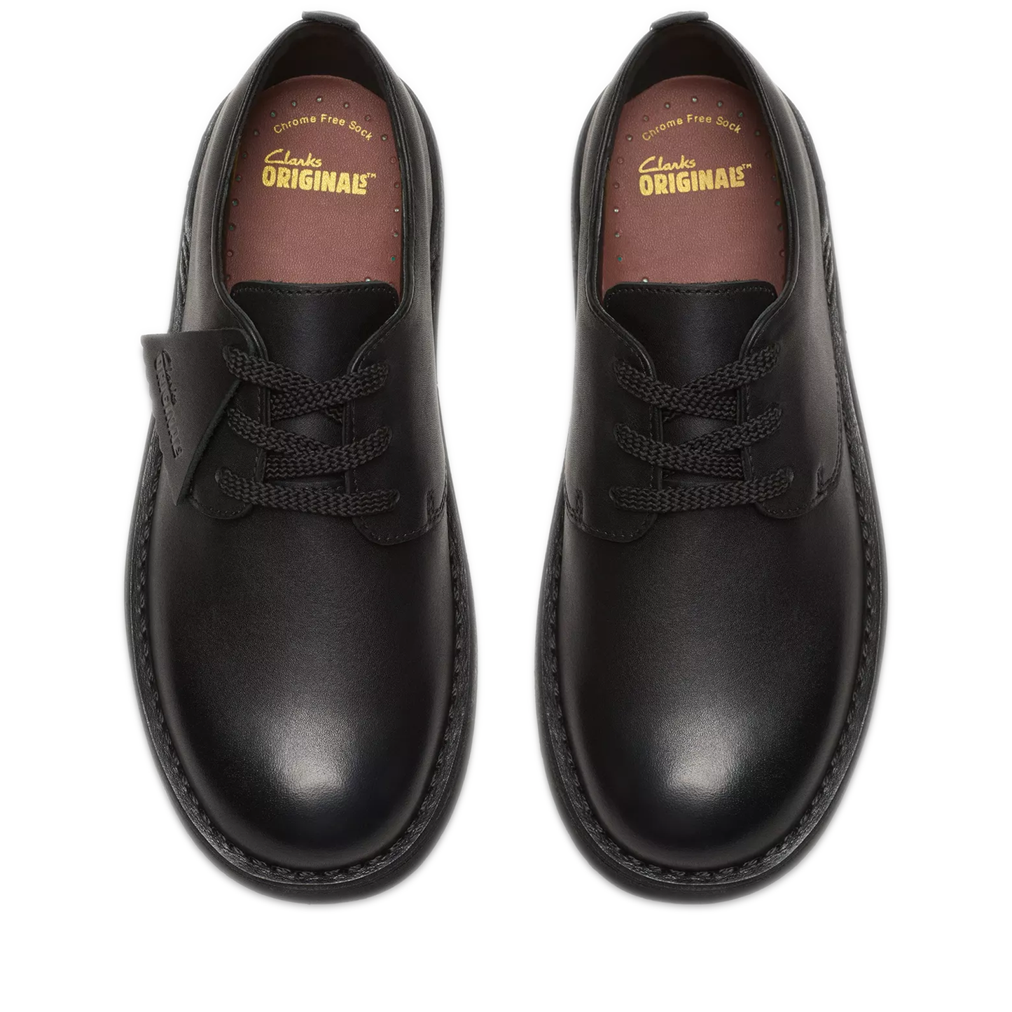 Pre School Clarks Desert London - Black Leather