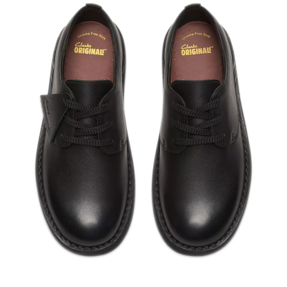 Pre School Clarks Desert London - Black Leather