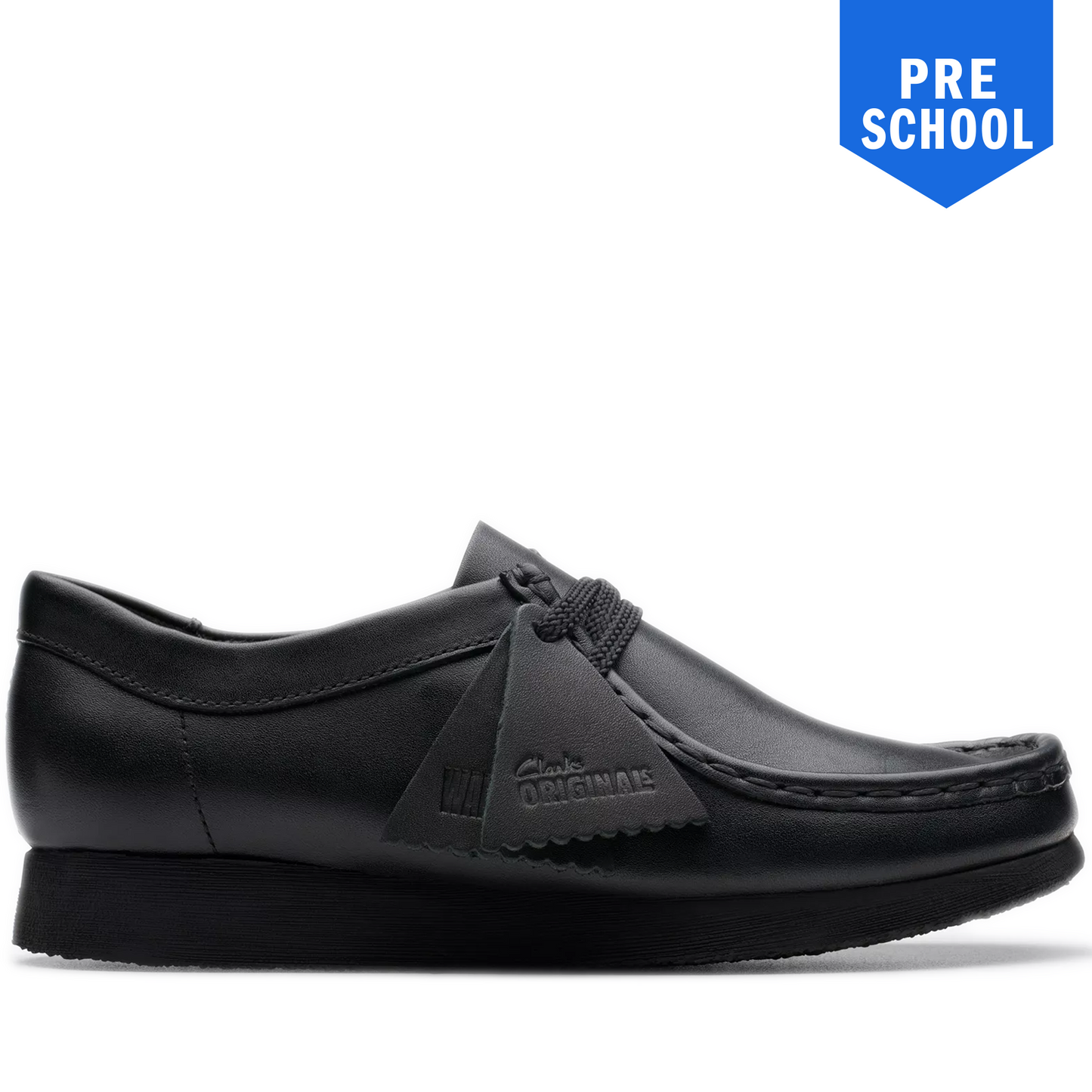 Pre School Clarks Wallabee Older -Black Leather